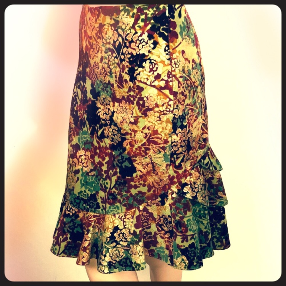 Anthropologie Odille tiered skirt
